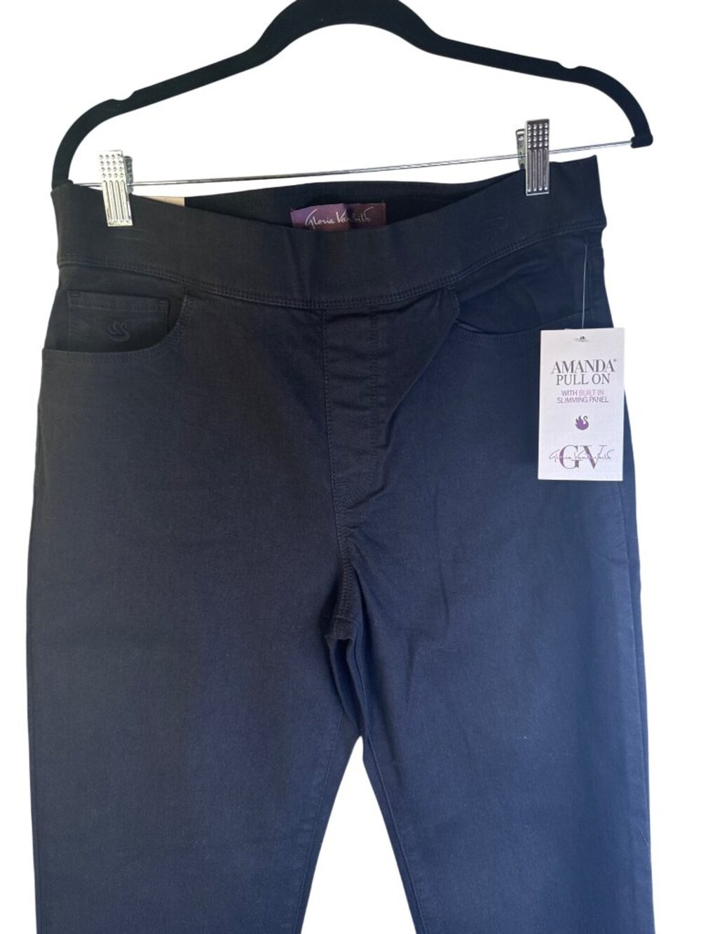 New Gloria Vanderbilt Size 10 Amanda Black Pull-On Slimming Stretch Pants - Picture 8 of 14
